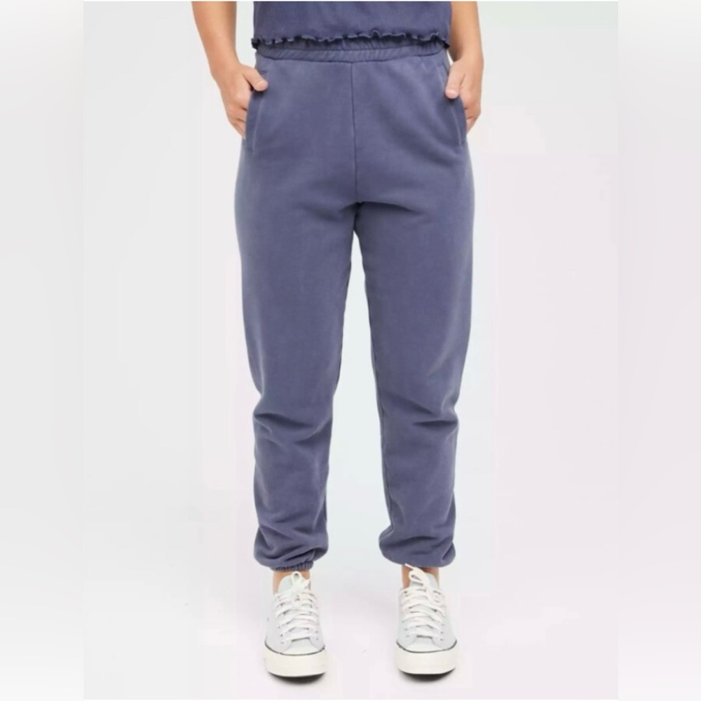 Aerie Baggy Jogger Sweatpants, Grey Blue size XL 30" inseam Mint washed not worn